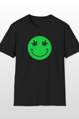 follow the program aap original green smiley face 420 tee
