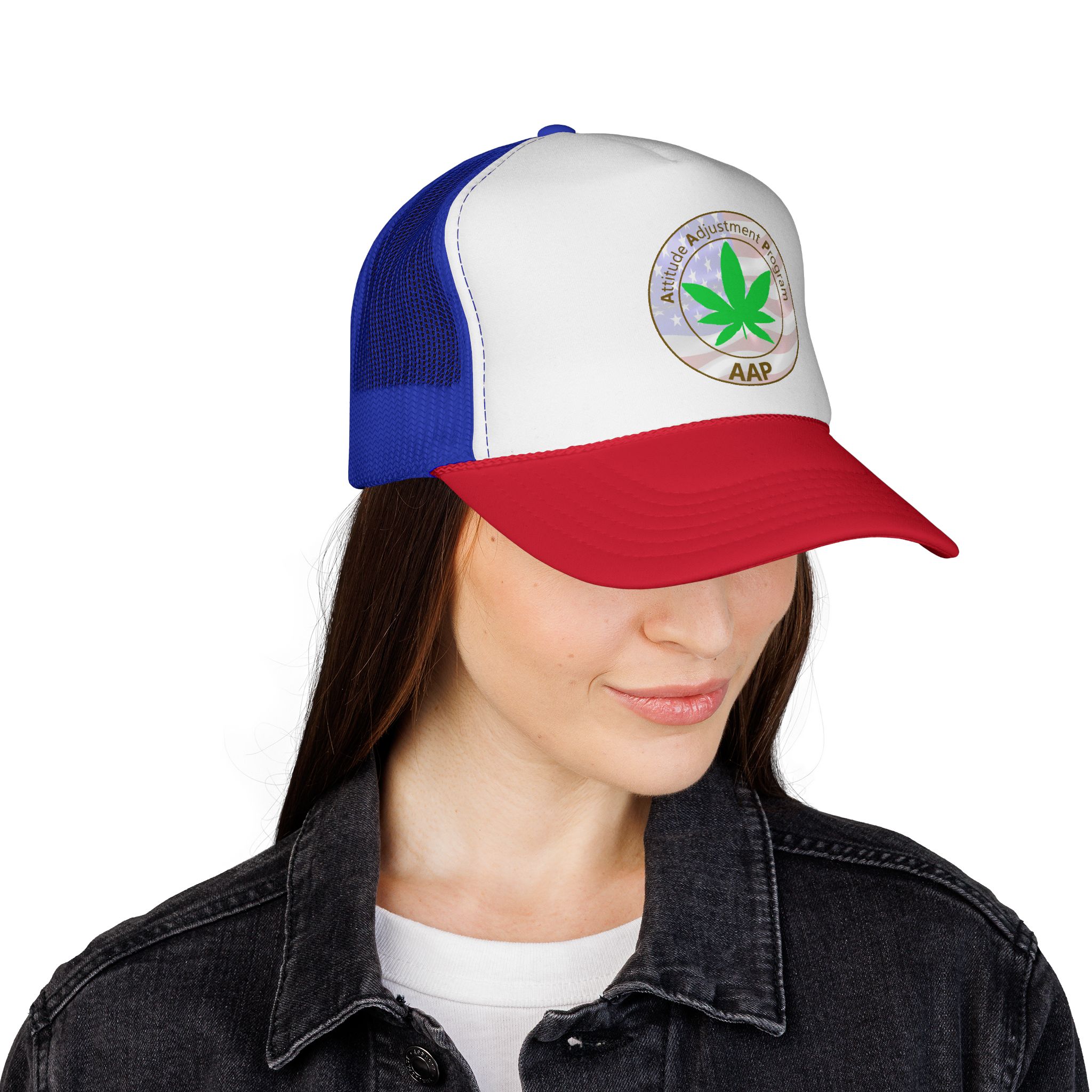 puff it up for freedom aap original freedom logo trucker cap