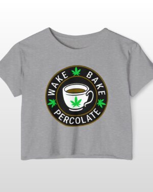 wake bake percolate crop top tee