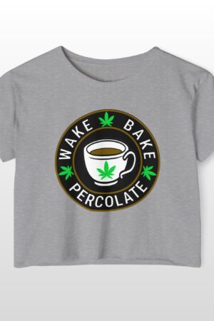 wake bake percolate crop top tee