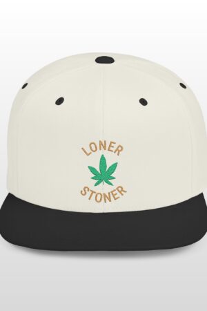 loner stoner flat bill snapback cap