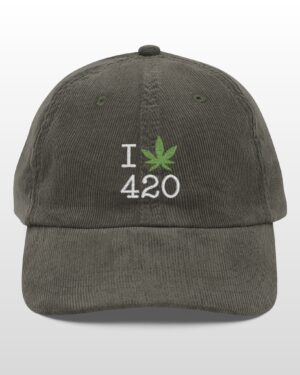 i love 420 vintage corduroy cap