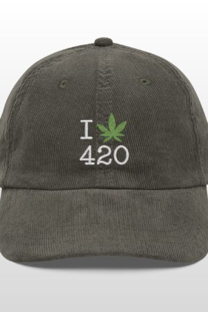 i love 420 vintage corduroy cap