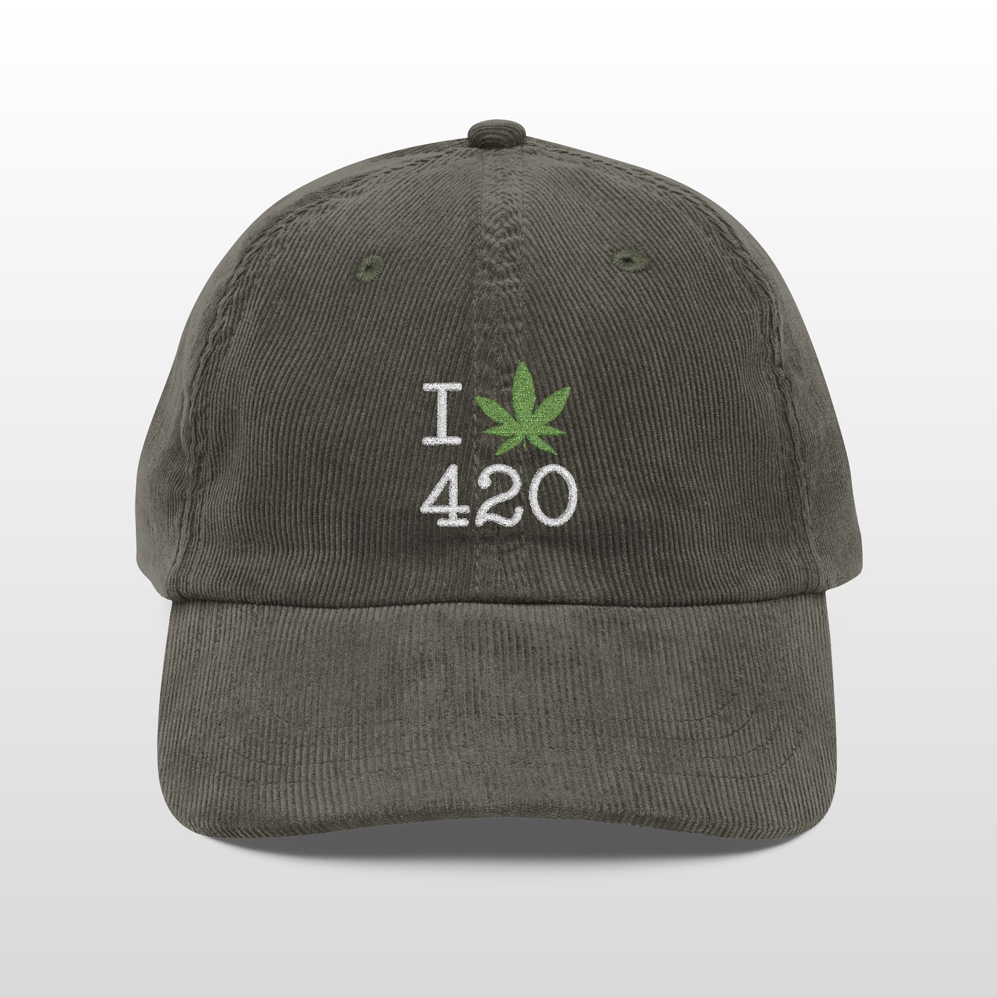 i love 420 vintage corduroy cap
