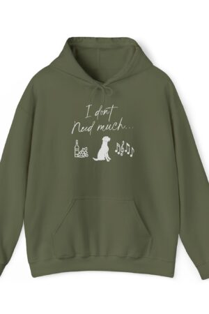 i don't need much funny wine drinking hoodie