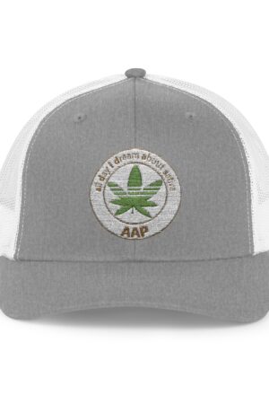all day i dream about sativa embroidered snapback trucker cap