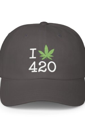 i love 420 embroidered dad hat