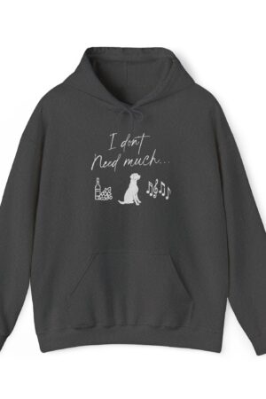 i don't need much funny wine drinking hoodie
