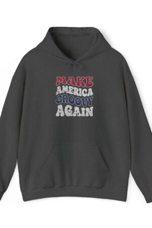 make america groovy again funny retro hoodie
