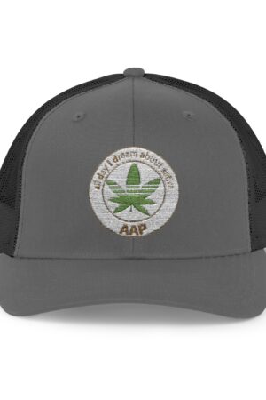 all day i dream about sativa embroidered snapback trucker cap