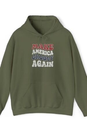 make america groovy again funny retro hoodie
