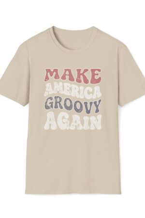 make america groovy again funny vintage tee