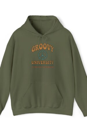 groovy university a place to get your groove on funny retro hoodie