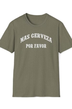 mas cerveza por favor funny drinking tee