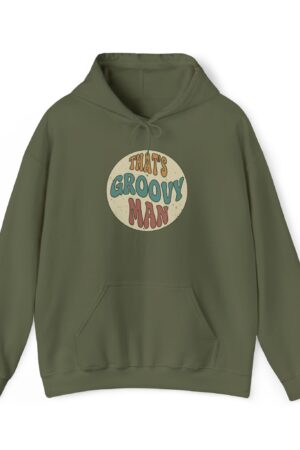 that's groovy man funny retro hoodie