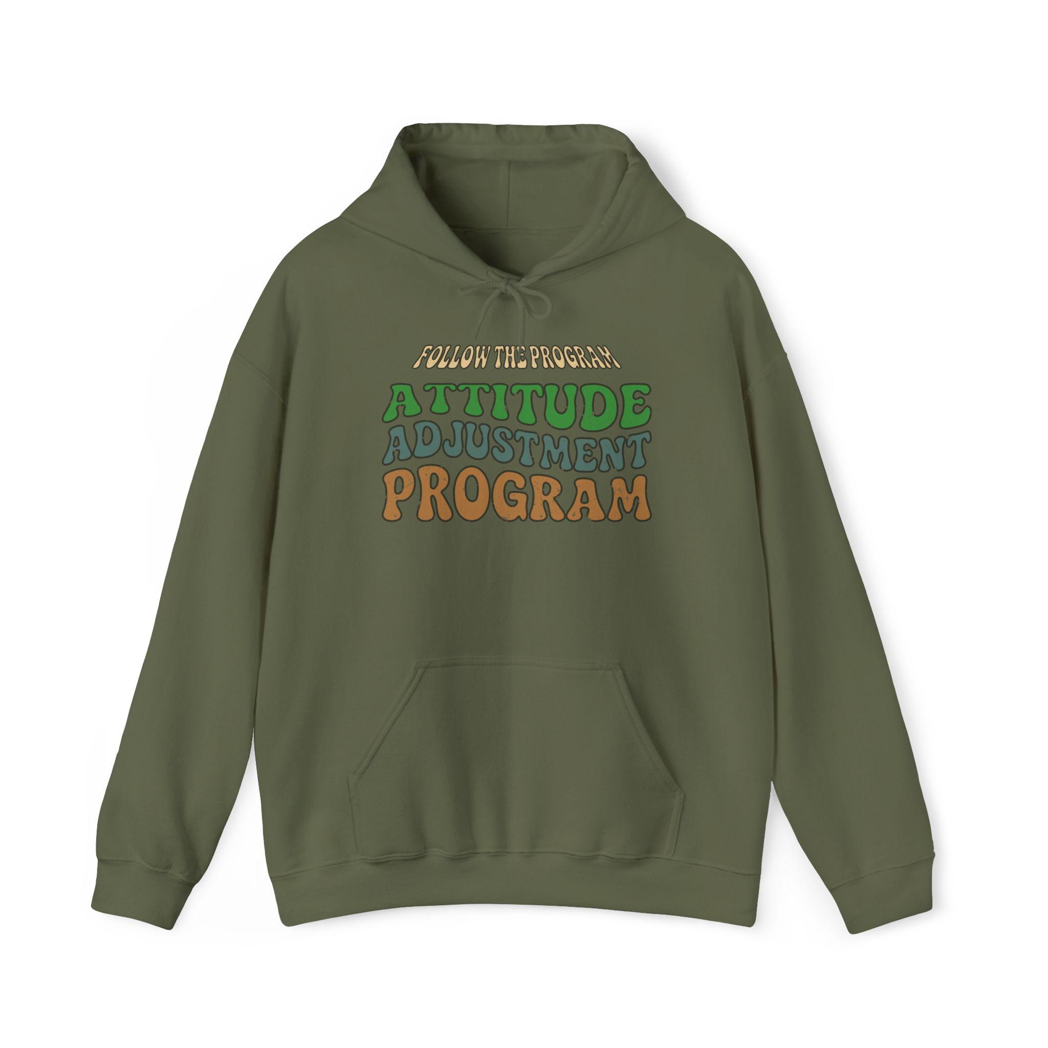 follow the program attitude adjustment program funny retro hoodie