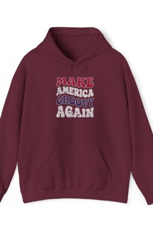 make america groovy again funny retro hoodie