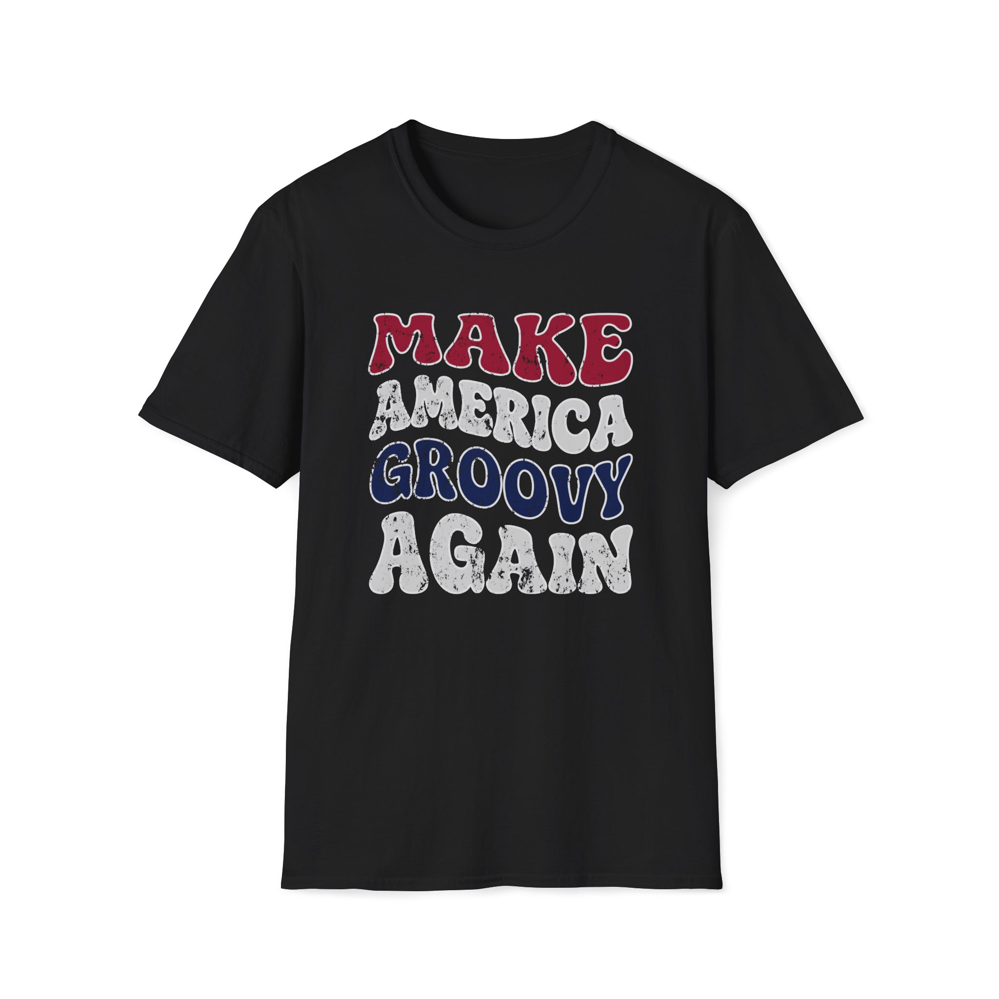 make america groovy again funny vintage tee