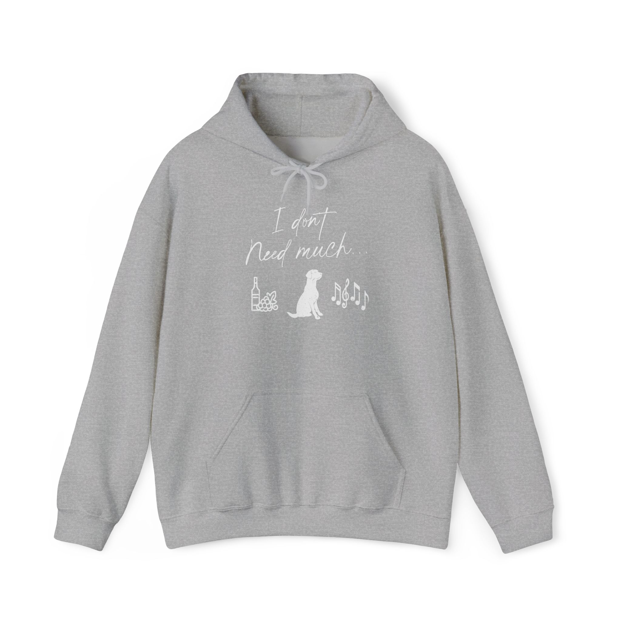 i don't need much funny wine drinking hoodie