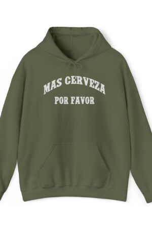 mas cerveza por favor funny beer drinking hoodie