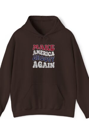 make america groovy again funny retro hoodie