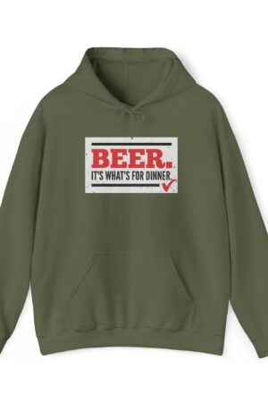 beer it's what's for dinner funny drinking hoodie