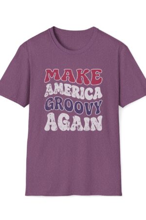 make america groovy again funny vintage tee