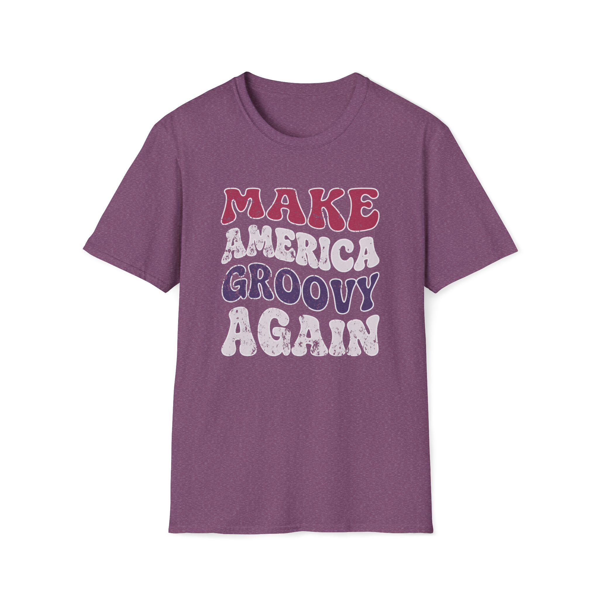 make america groovy again funny vintage tee