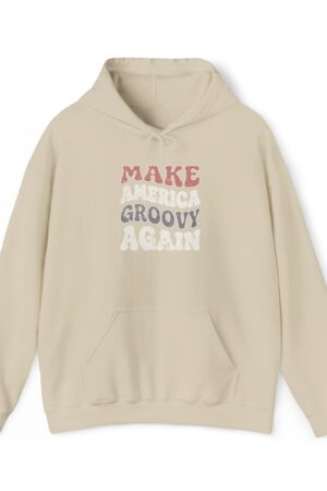make america groovy again funny retro hoodie