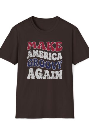 make america groovy again funny vintage tee