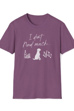 i don’t need much funny wine drinking tee