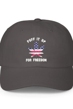 puff it up for freedom embroidered 420 dad hat