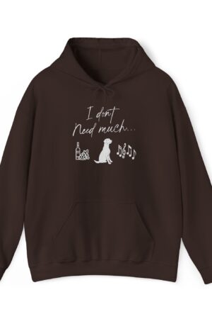 i don't need much funny wine drinking hoodie
