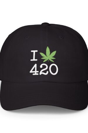 i love 420 embroidered dad hat
