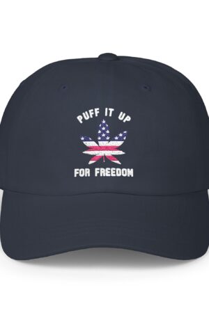 puff it up for freedom embroidered 420 dad hat
