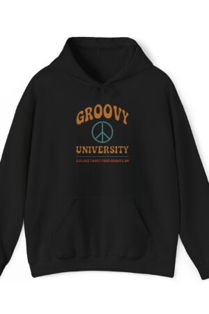 groovy university a place to get your groove on funny retro hoodie