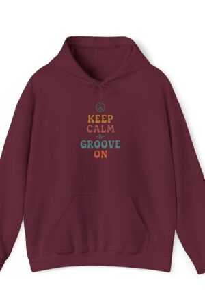 keep calm and groove on funny retro hoodie