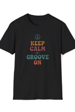 keep calm and groove on funny vintage tee