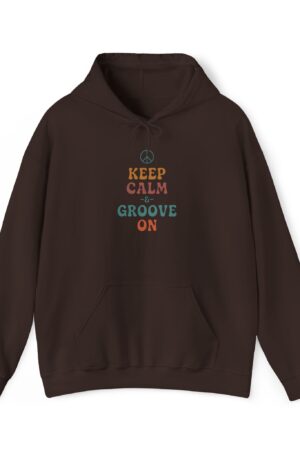 keep calm and groove on funny retro hoodie