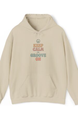 keep calm and groove on funny retro hoodie